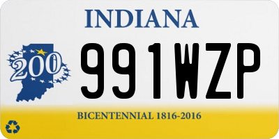 IN license plate 991WZP