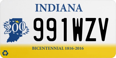 IN license plate 991WZV