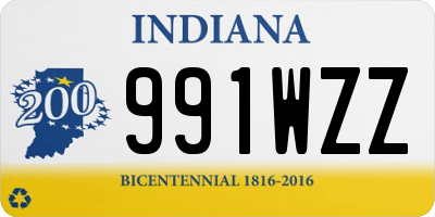 IN license plate 991WZZ
