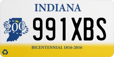 IN license plate 991XBS