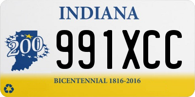 IN license plate 991XCC