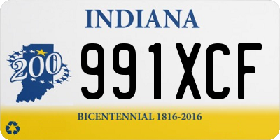 IN license plate 991XCF