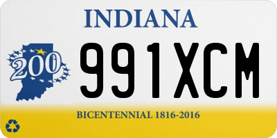 IN license plate 991XCM