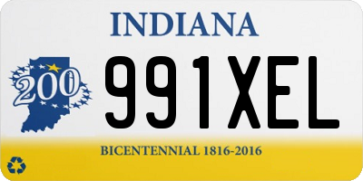 IN license plate 991XEL