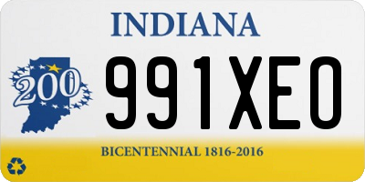 IN license plate 991XEO