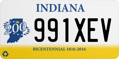 IN license plate 991XEV