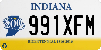 IN license plate 991XFM