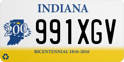 IN license plate 991XGV