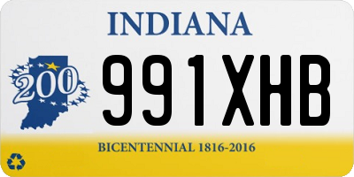 IN license plate 991XHB