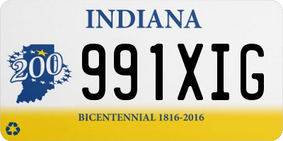 IN license plate 991XIG