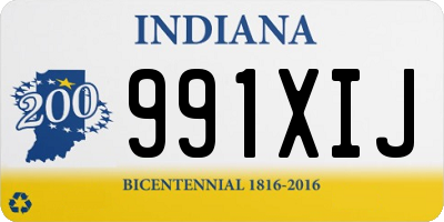 IN license plate 991XIJ