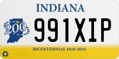 IN license plate 991XIP