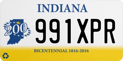 IN license plate 991XPR