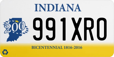 IN license plate 991XRO