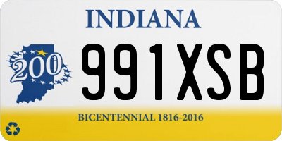 IN license plate 991XSB