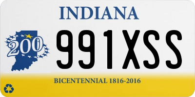 IN license plate 991XSS