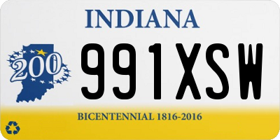 IN license plate 991XSW