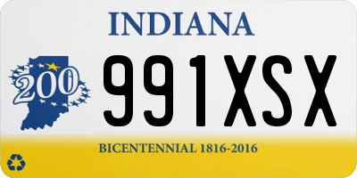 IN license plate 991XSX