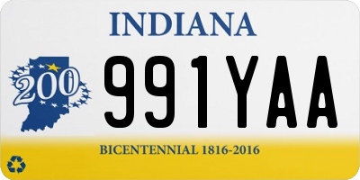 IN license plate 991YAA