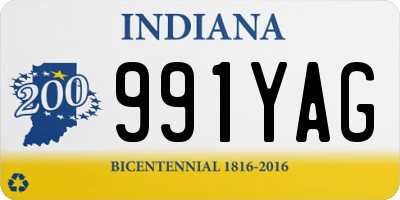 IN license plate 991YAG