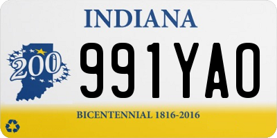 IN license plate 991YAO