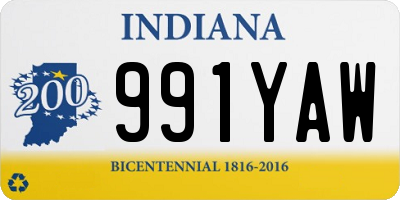 IN license plate 991YAW