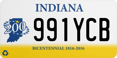 IN license plate 991YCB