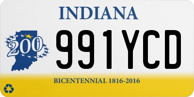 IN license plate 991YCD