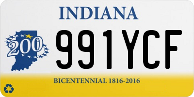 IN license plate 991YCF