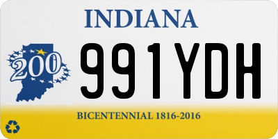 IN license plate 991YDH