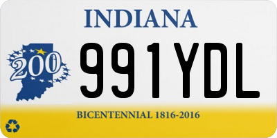 IN license plate 991YDL