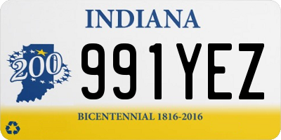 IN license plate 991YEZ