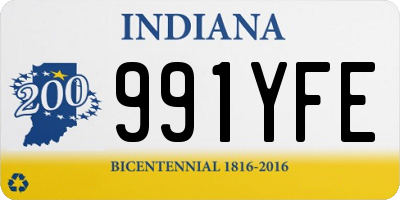 IN license plate 991YFE