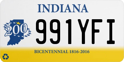 IN license plate 991YFI