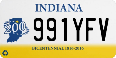 IN license plate 991YFV