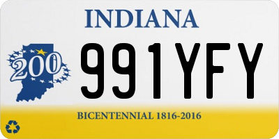 IN license plate 991YFY