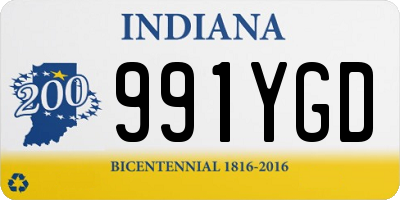 IN license plate 991YGD