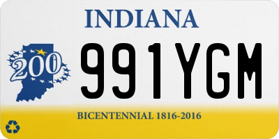 IN license plate 991YGM