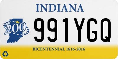 IN license plate 991YGQ