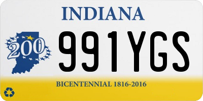 IN license plate 991YGS