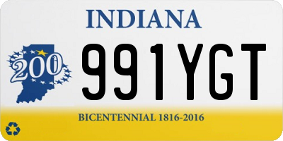 IN license plate 991YGT