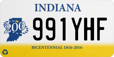 IN license plate 991YHF