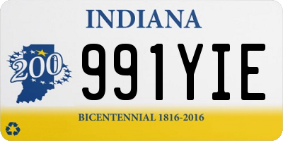 IN license plate 991YIE