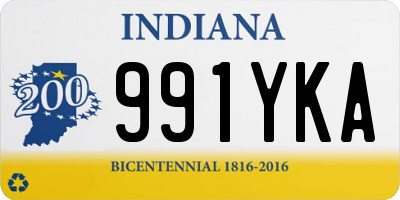 IN license plate 991YKA