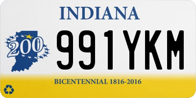 IN license plate 991YKM