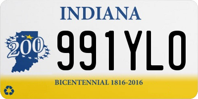 IN license plate 991YLO