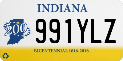 IN license plate 991YLZ