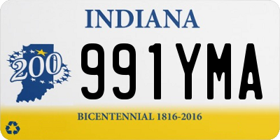 IN license plate 991YMA