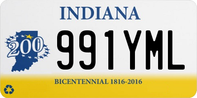 IN license plate 991YML