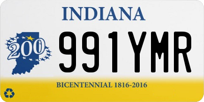 IN license plate 991YMR